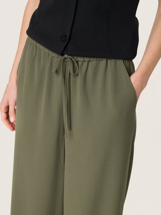 Soaked In Luxury- Shirley Wide Pants - Grape Leaf