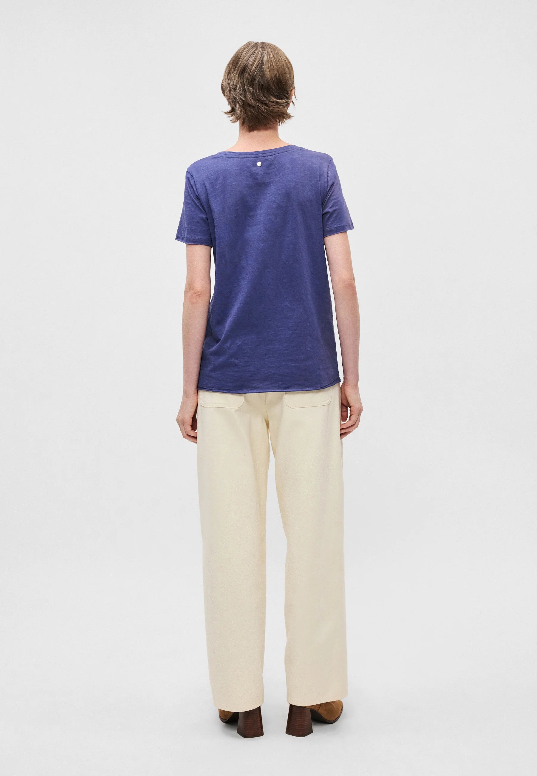 Mos Mosh GLAM TEE - Print T-shirt - crown blue