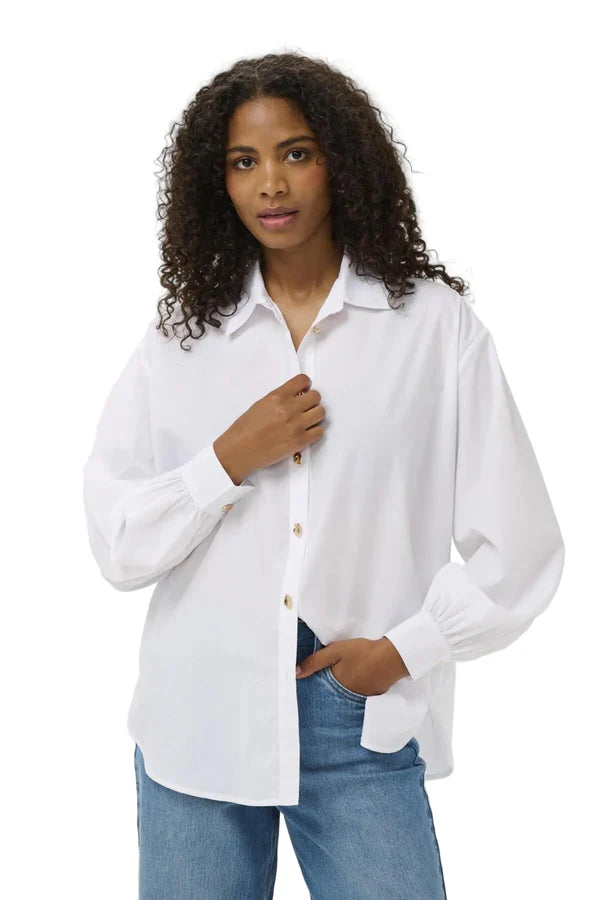Kaffe Shirt-  Noella Optical White