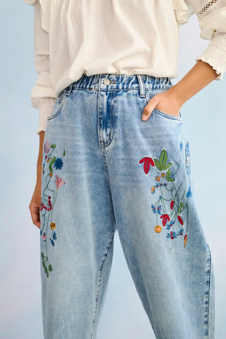 Culture Tiala Aniceta Embroidery Jeans