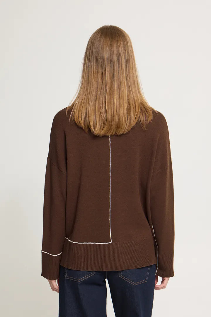 ICHI Ballia Long Sleeve Sweater