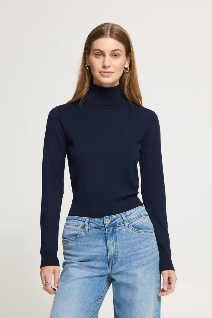 ICHI Lulus Roll Neck Long Sleeve T-Shirt