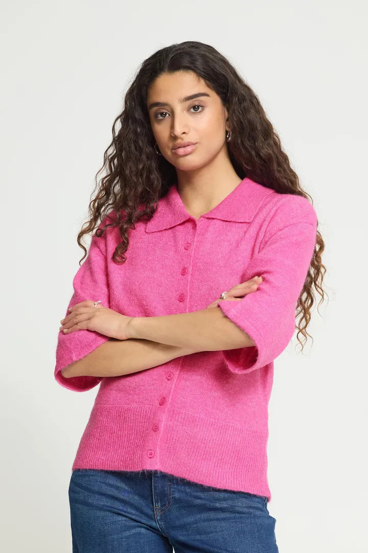 ICHI Kamara Short Sleeve Cardigan
