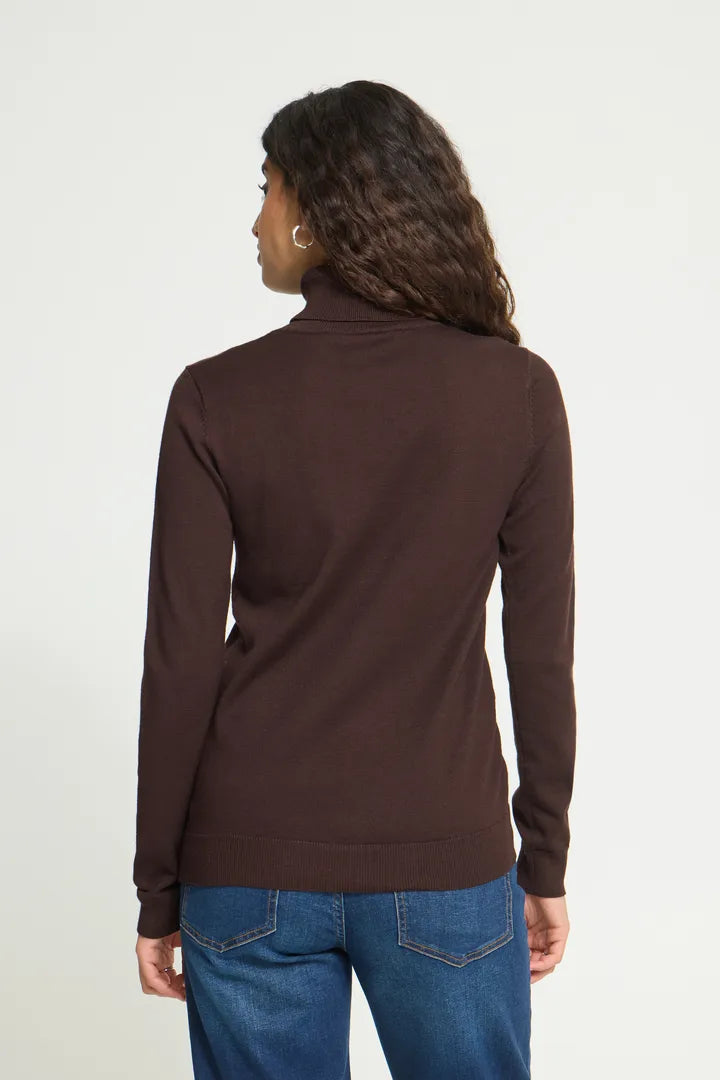 ICHI Lulus Roll Neck Long Sleeve T-Shirt