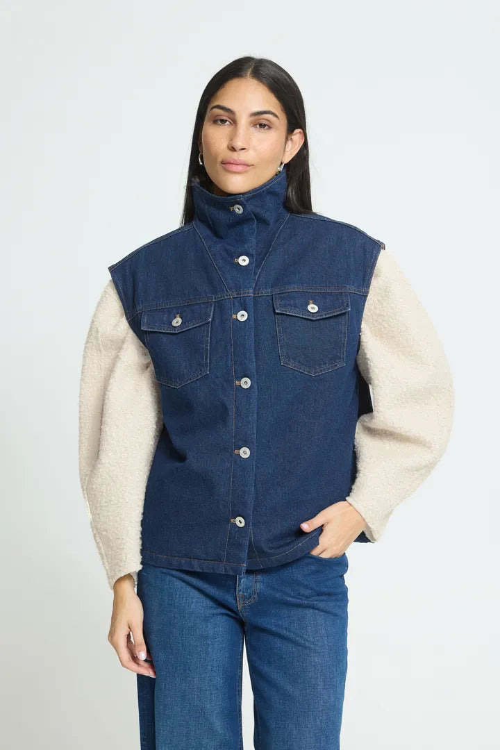 ICHI Hiramo Denim Waistcoat