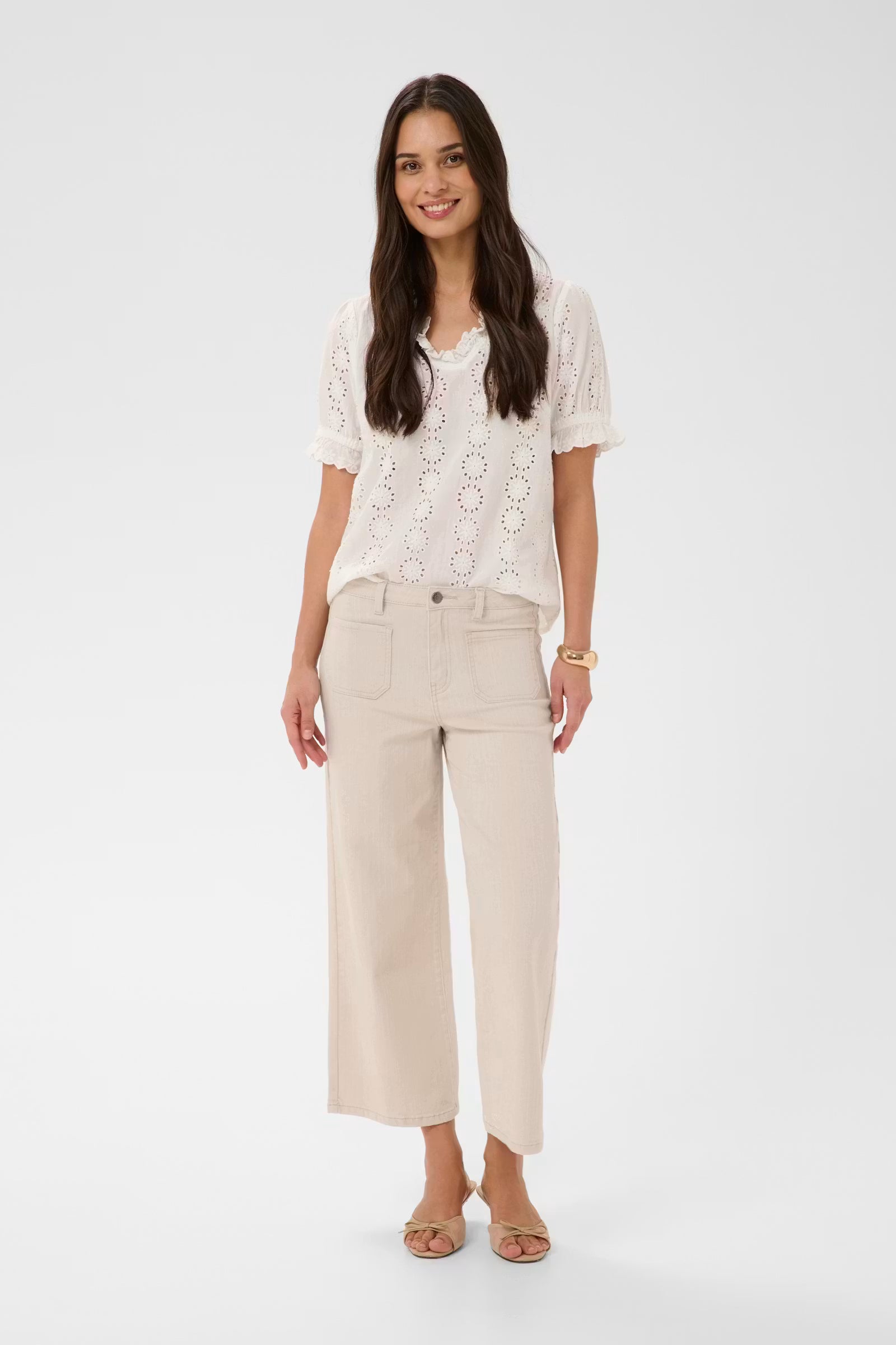 Kaffe Brook Cropped High Waist Jeans