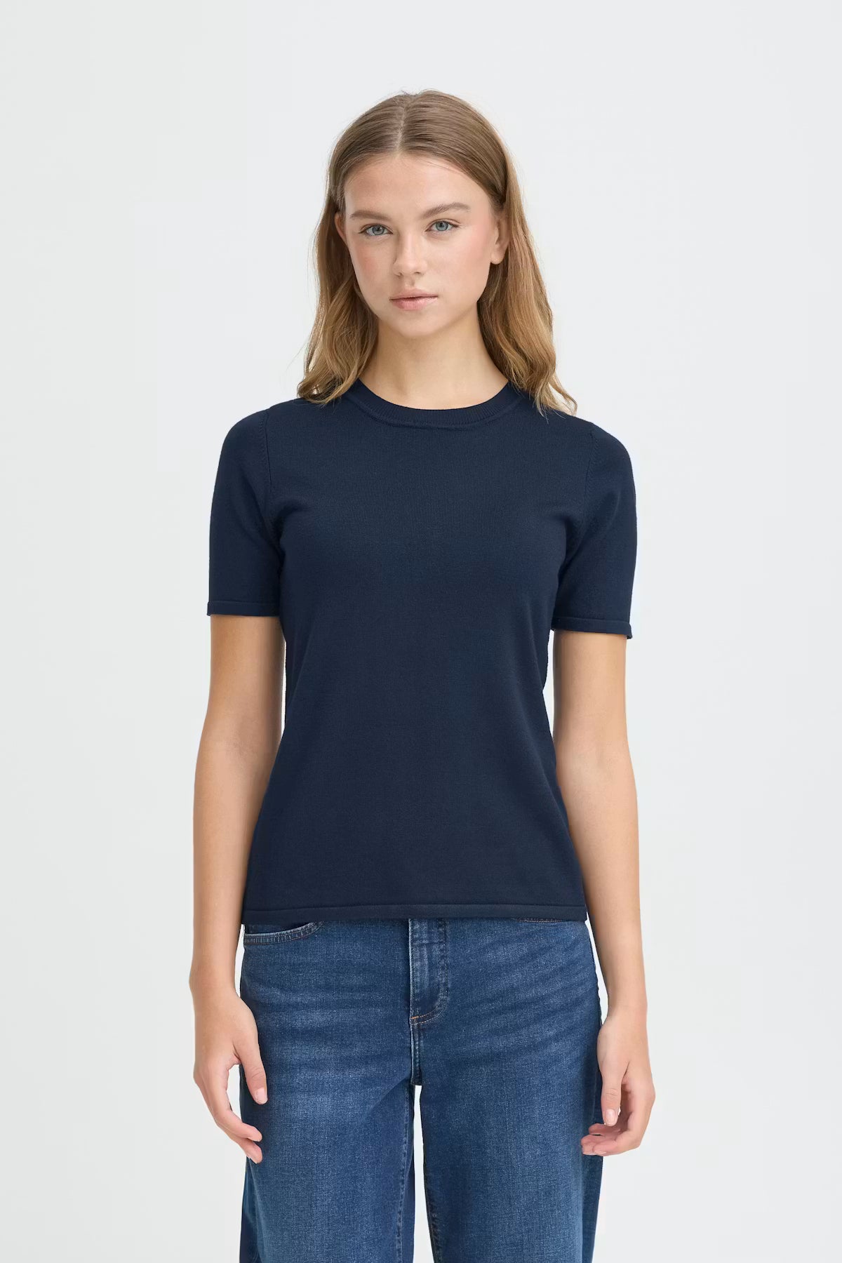ICHI Luls O-Neck Short Sleeve Top