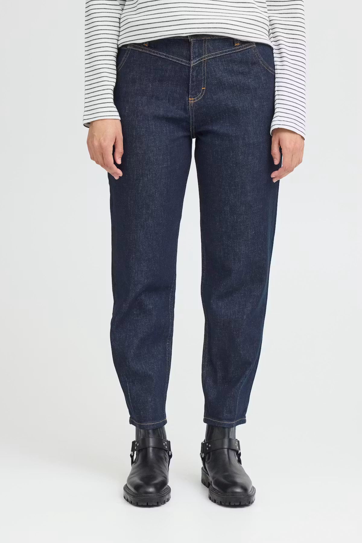 Pulz Lira High Waist Tapered Leg Jeans