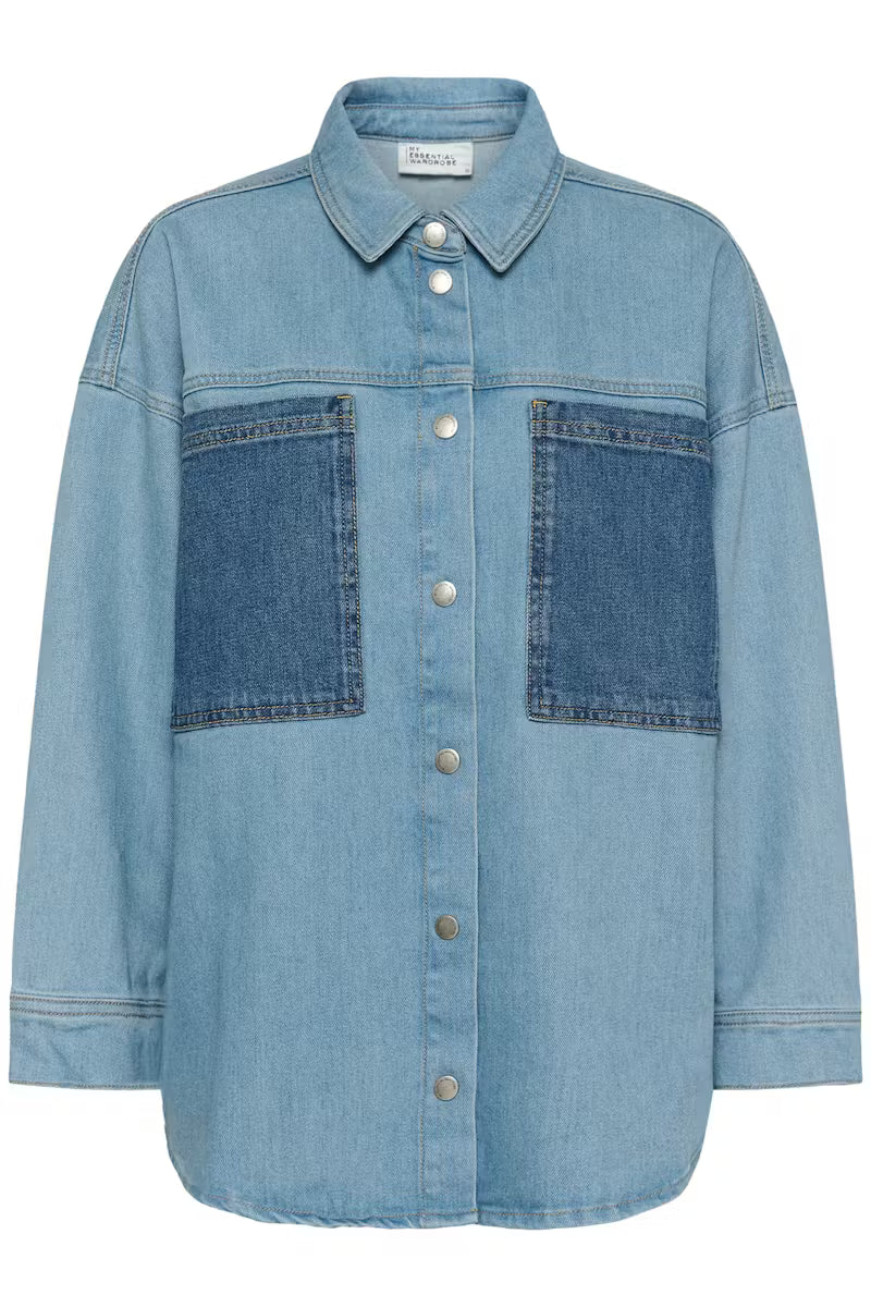 Mazie Denim jacket- Light Blue/ Blue Wash