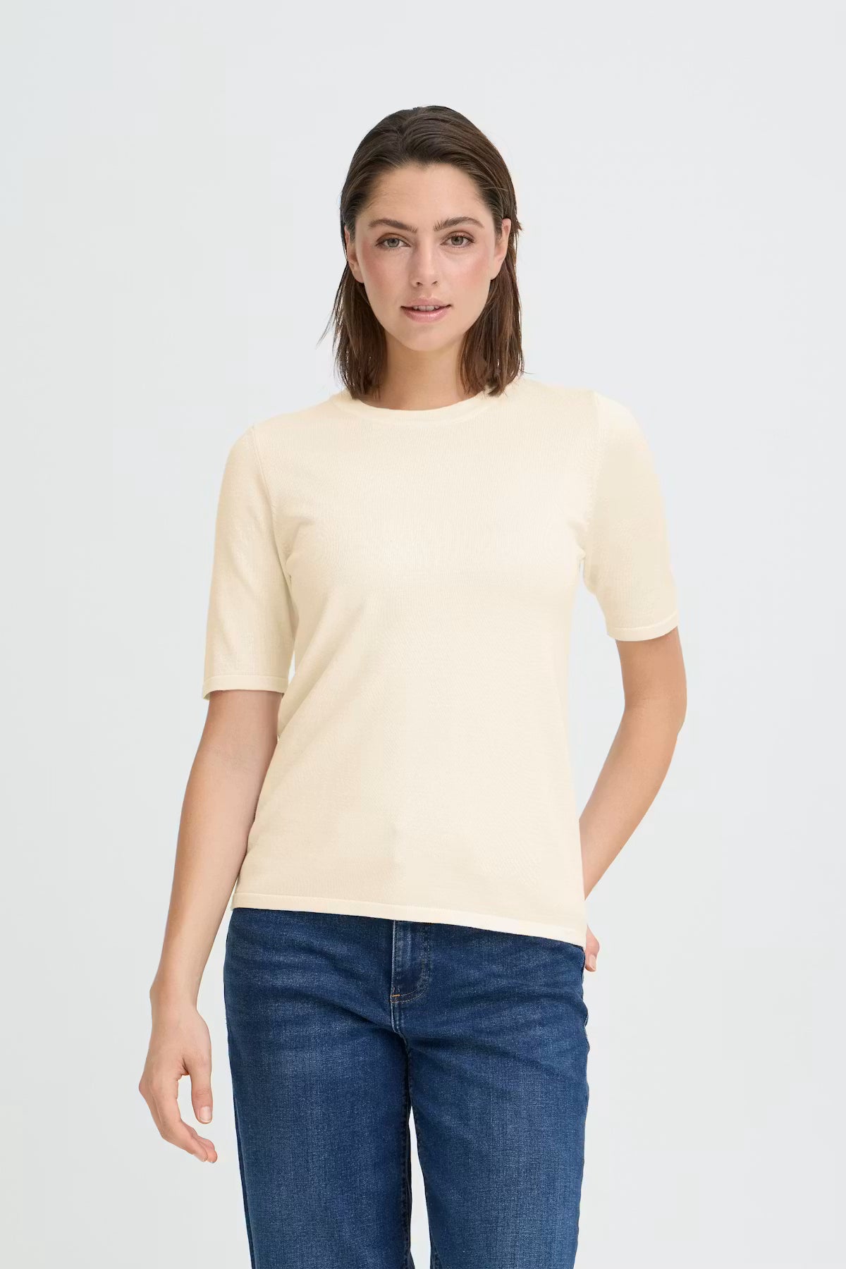 ICHI Luls O-Neck Short Sleeve Top