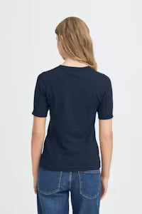 ICHI Luls O-Neck Short Sleeve Top