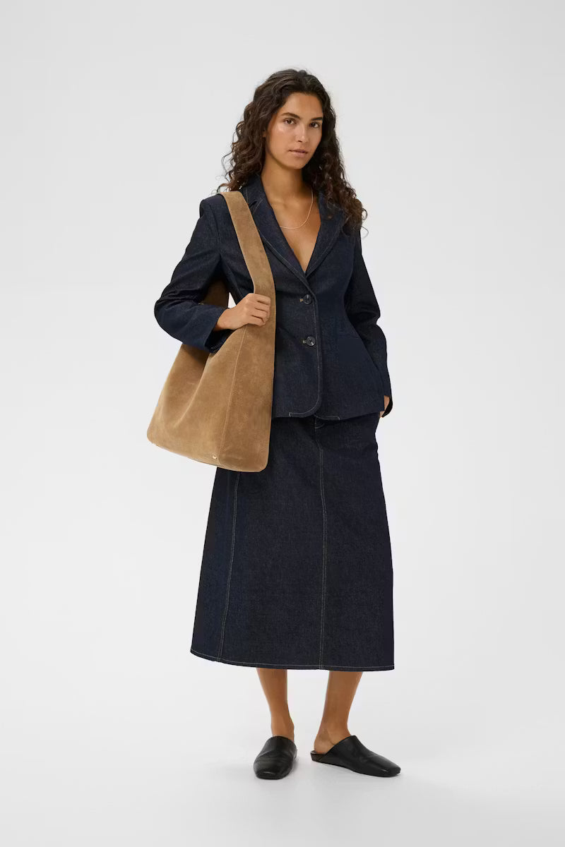 In Wear- Suede Bag- Tobacco Brown