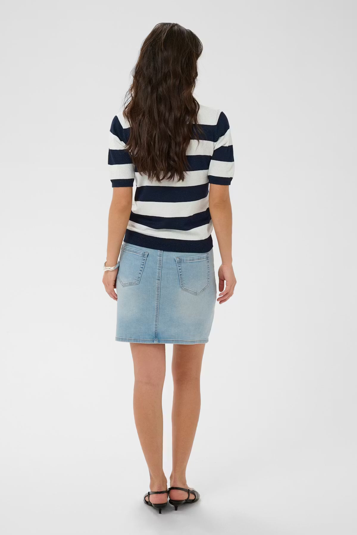 Kaffe Regina Stripe V-Neck Pullover