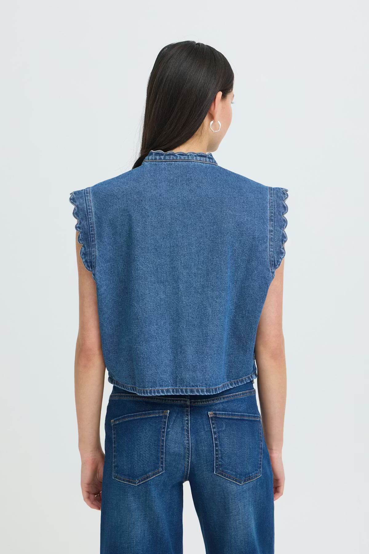 ICHI Paluo Denim Waistcoat