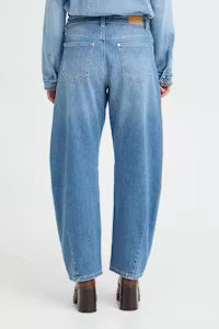 Pulz Anni High Waist Barrel Leg Jeans