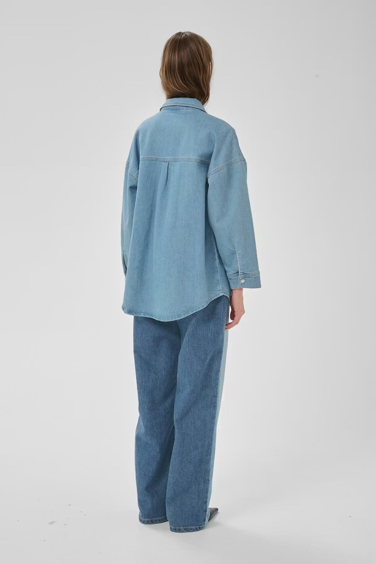 Mazie Denim jacket- Light Blue/ Blue Wash