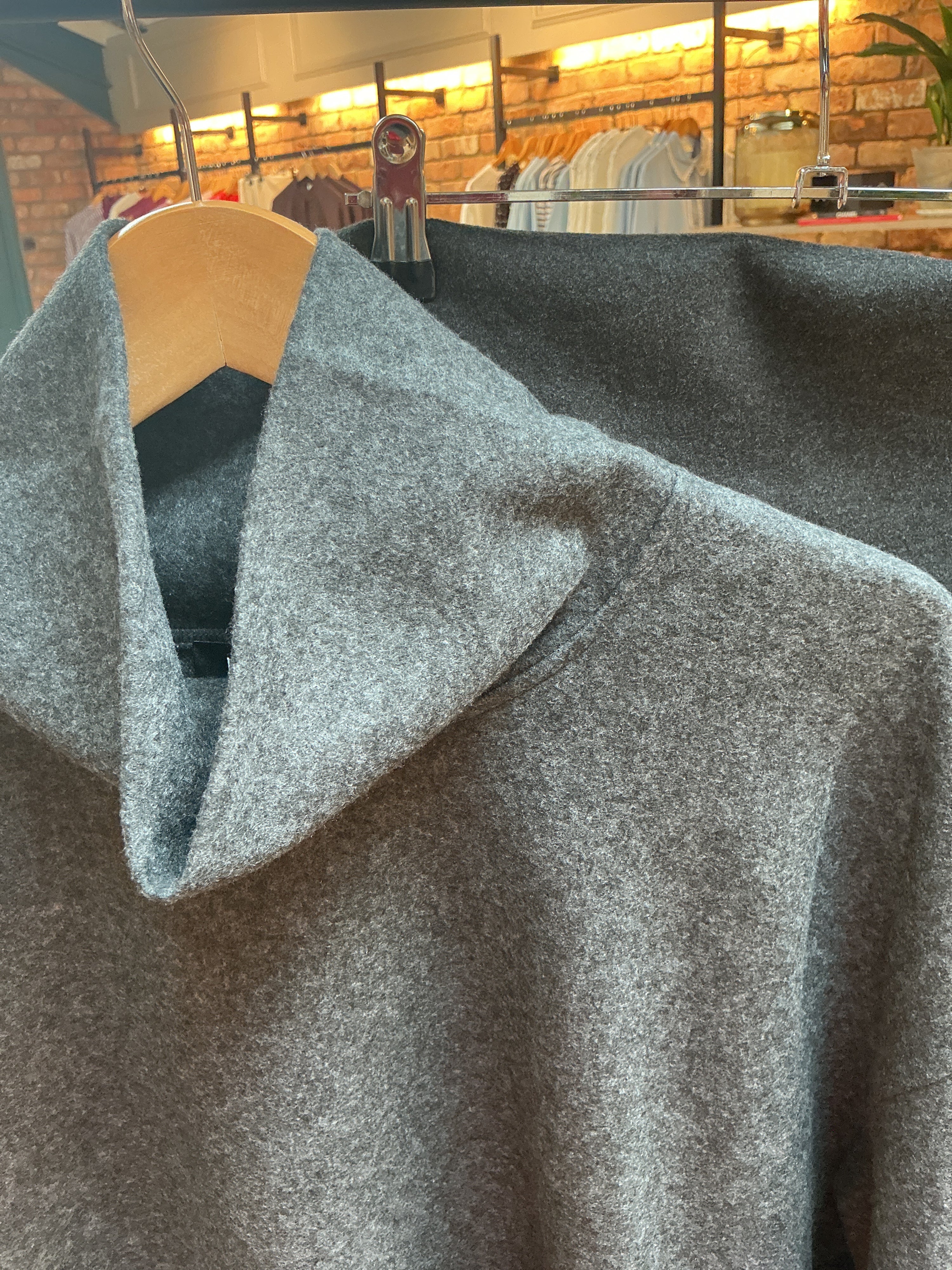 HAAKO Woven Funnel Neck Jumper
