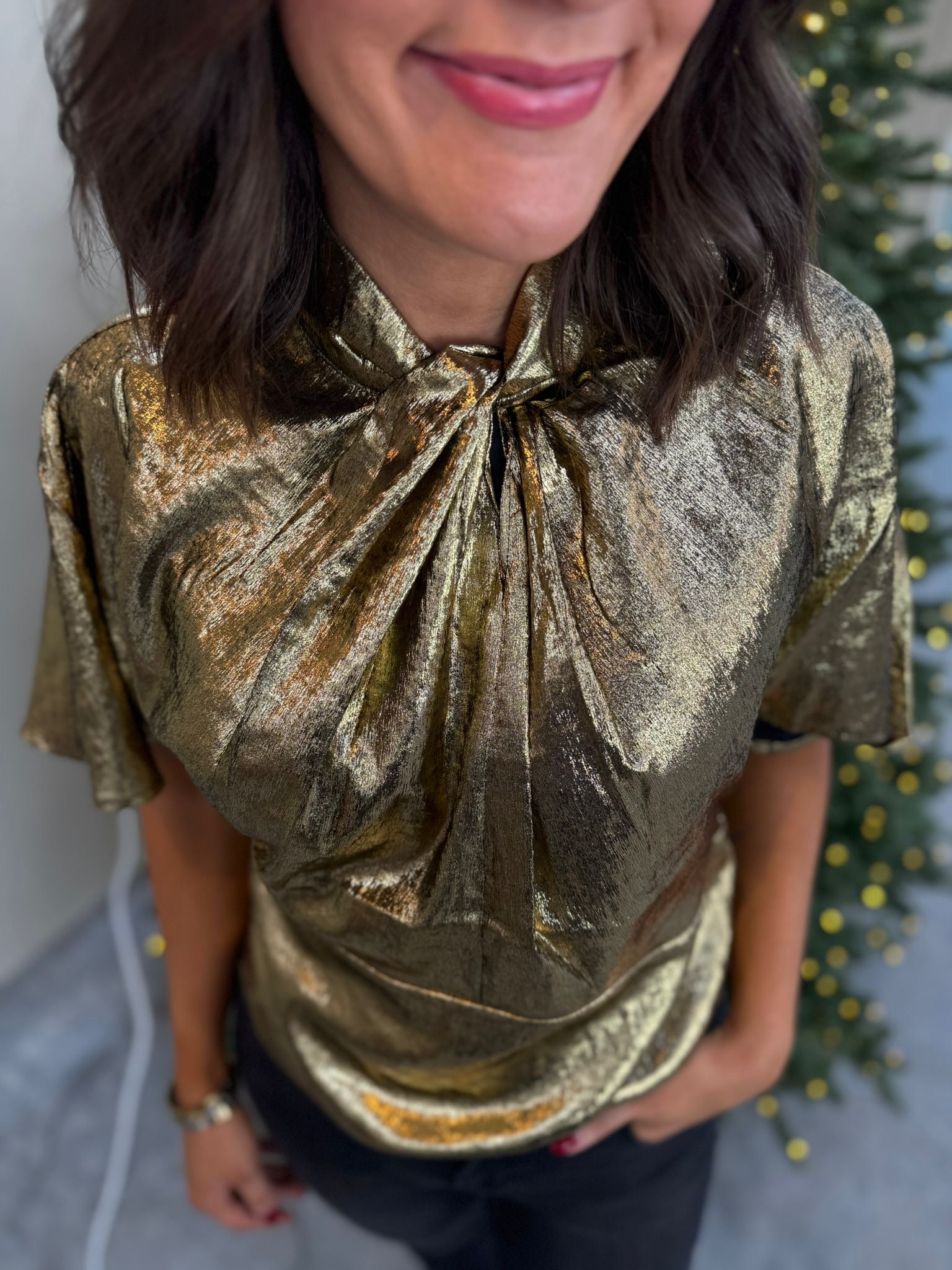 Soaked In Luxury- Mirmir Blouse- Golden Surface