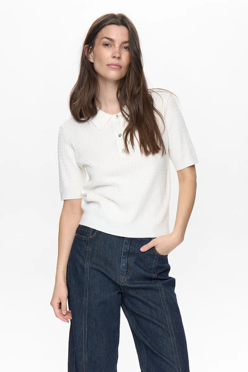 Numph- NUALETTE POLO - Cloud Dancer