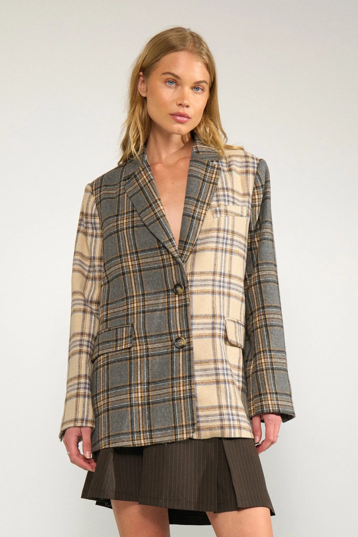 Numph Avey Check Blazer