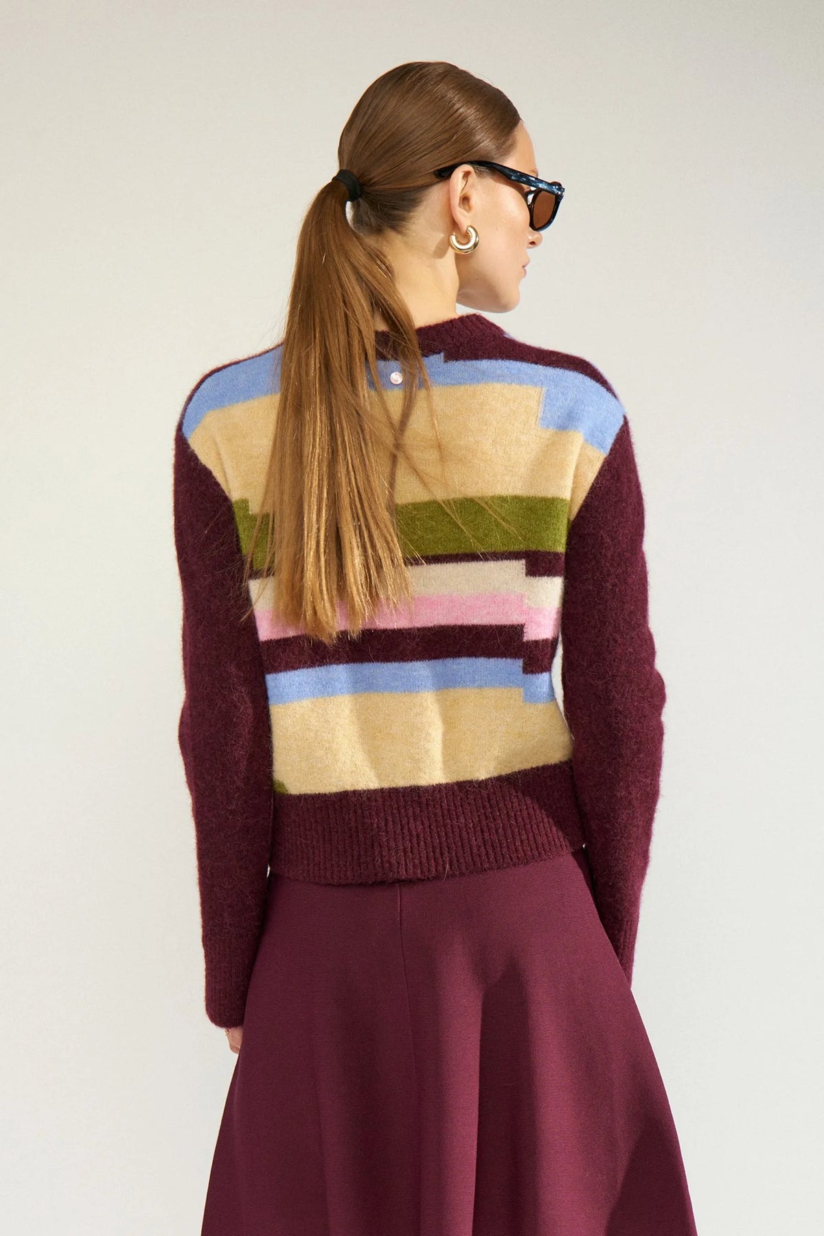 Numph Riette Pixel Stripe Pullover