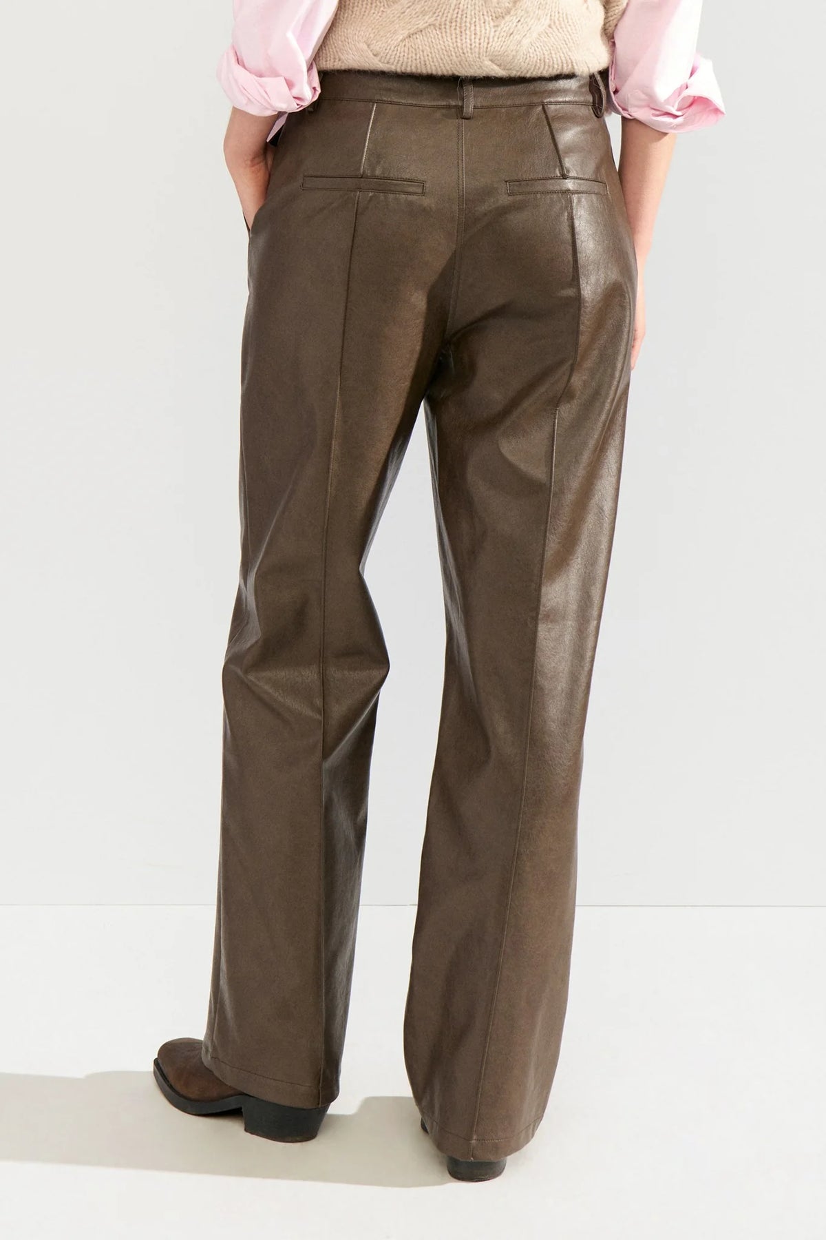 Numph Dorith Straight PU Pants