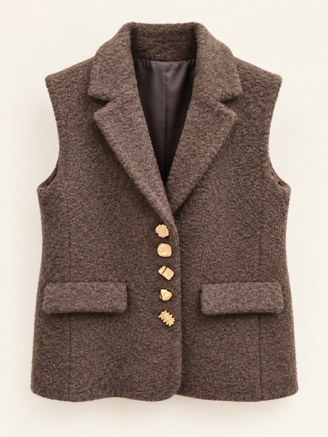 Chocolate Wool Waistcoat