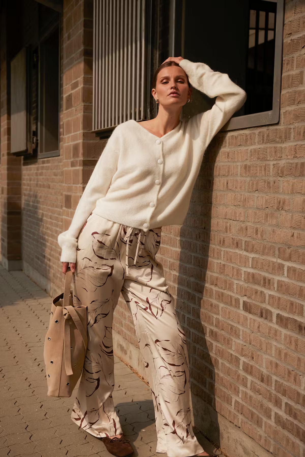Soaked In Luxury Clero Flared Printed Pants