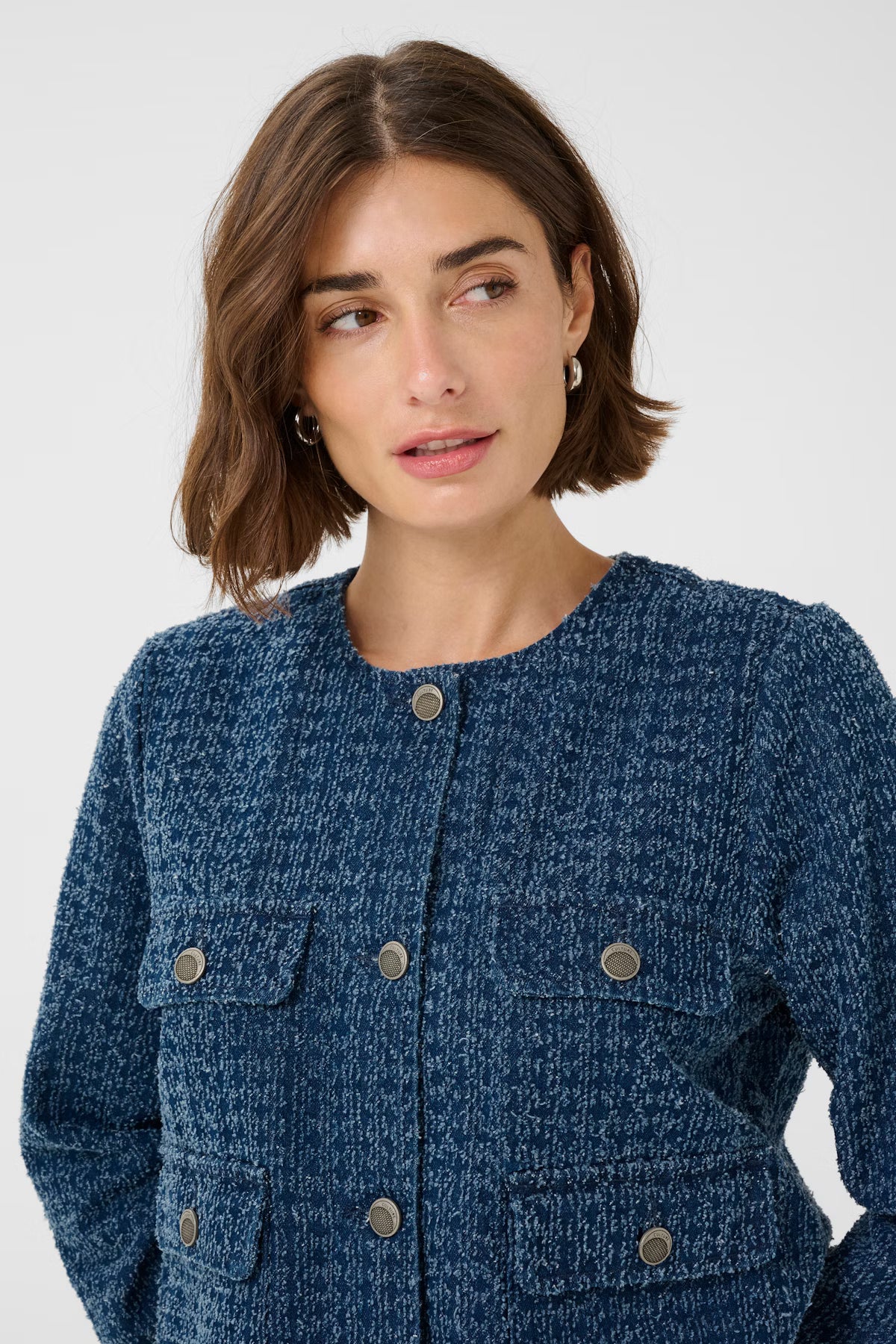 Culture - Constance Denim Jacket - Dark Blue Wash