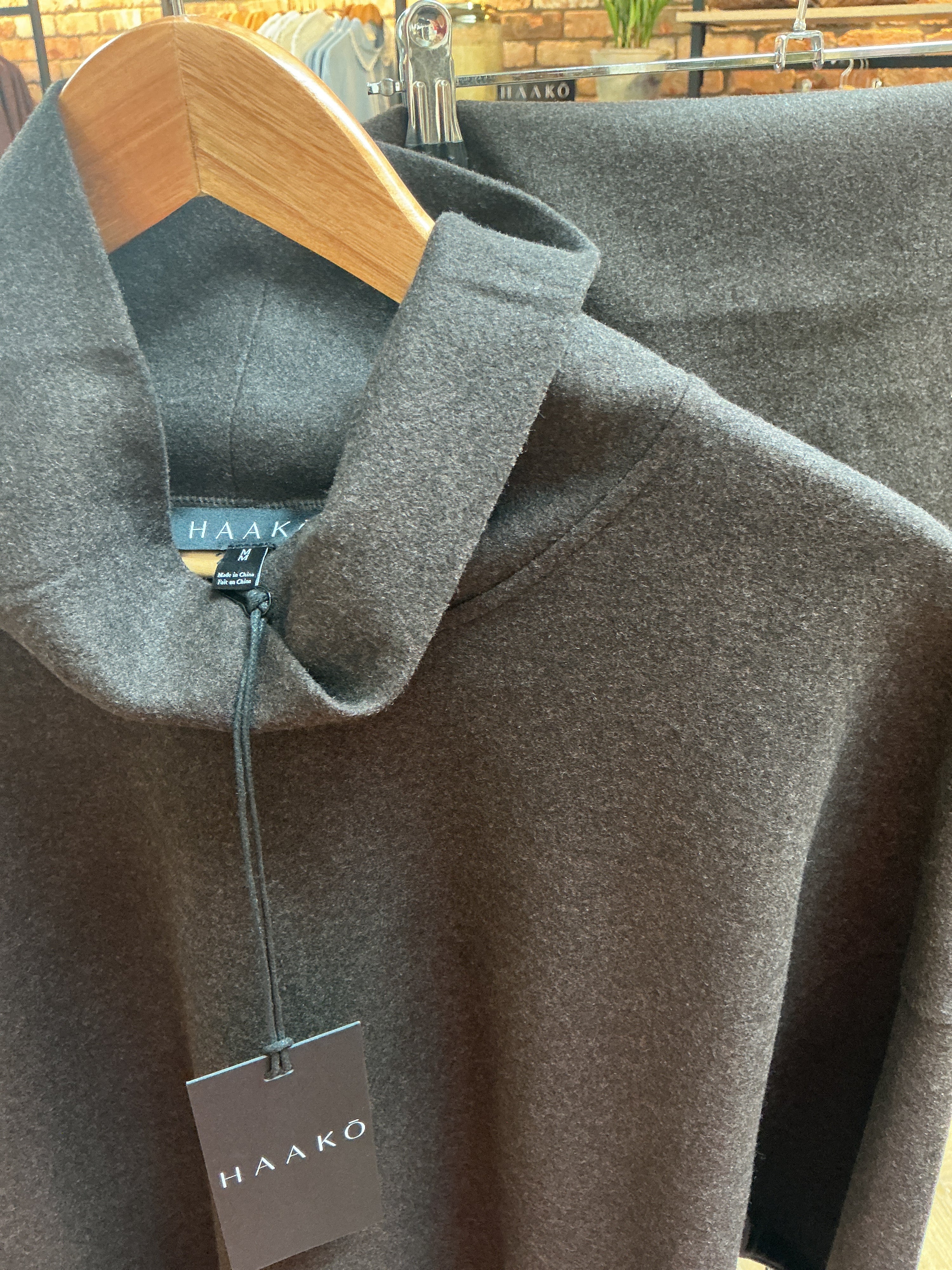 HAAKO Woven Funnel Neck Jumper
