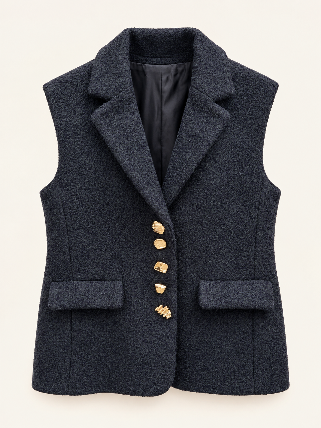 Black Wool Waistcoat