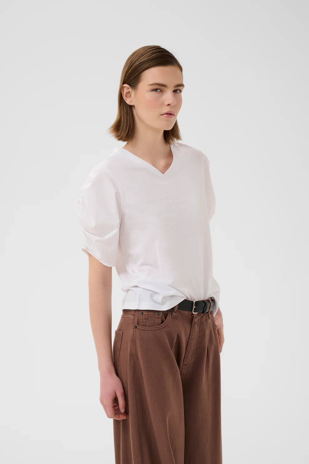 InWear Gudrun V-Neck T-Shirt - Pure White