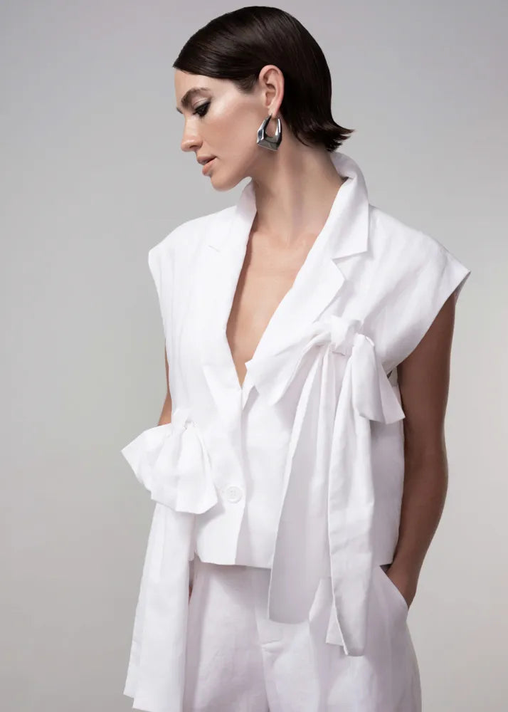 Haako Bow linen Waistcoat
