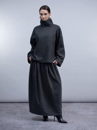 HAAKO Roll Neck Jumper Chocolate