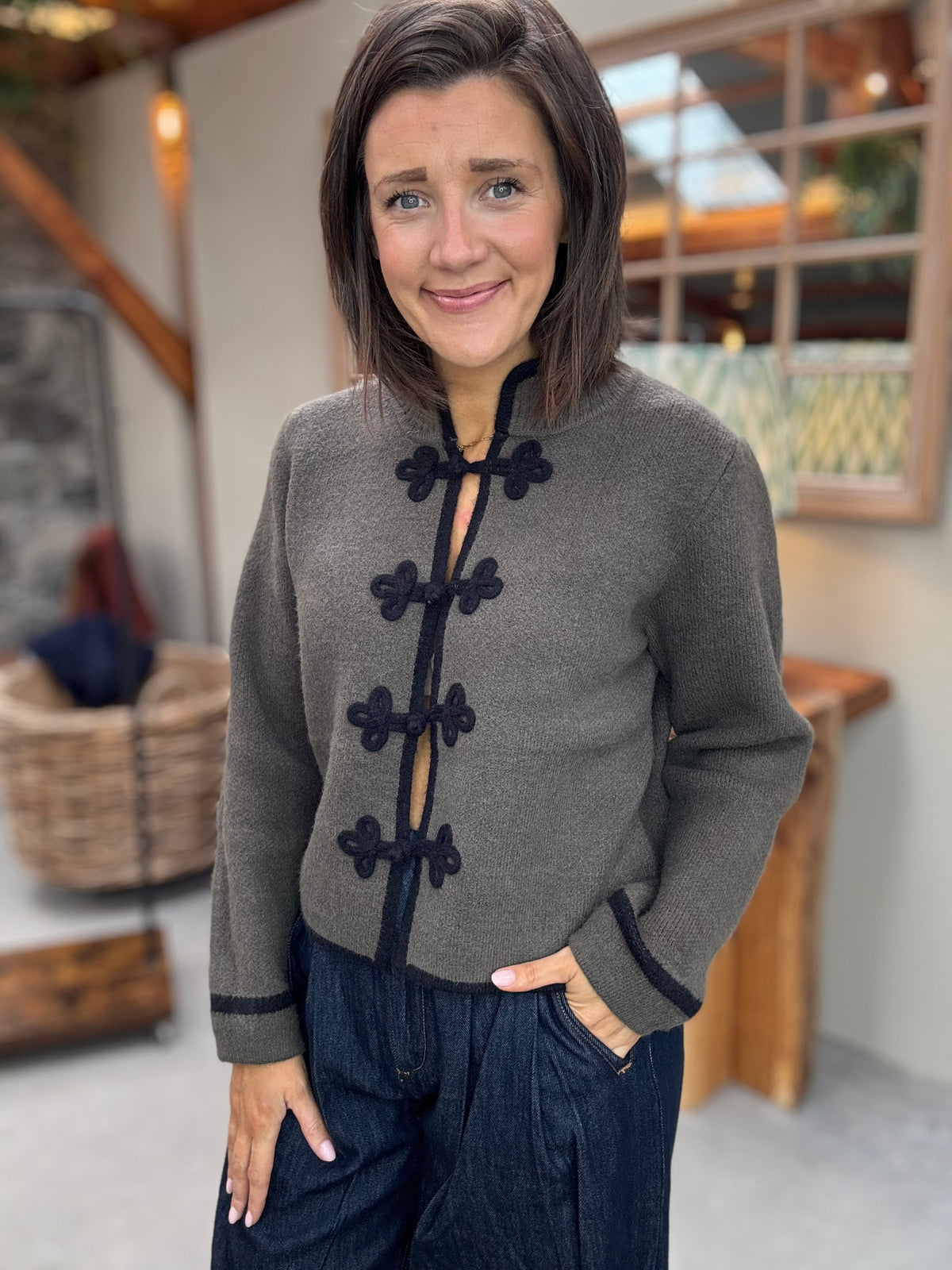 Kaki Green Cardigan