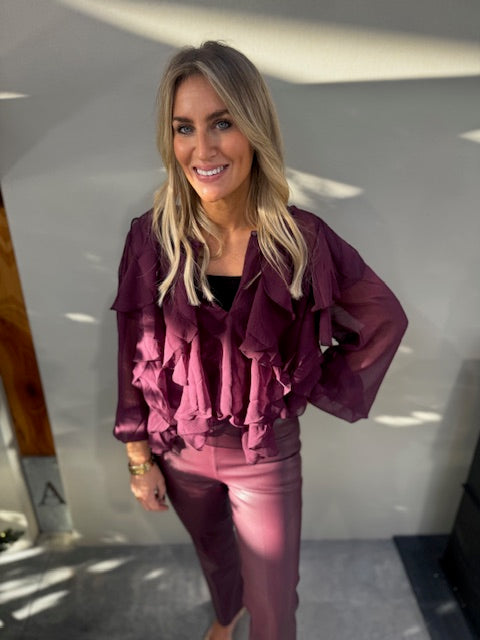 Soaked - Harietta Frill Blouse