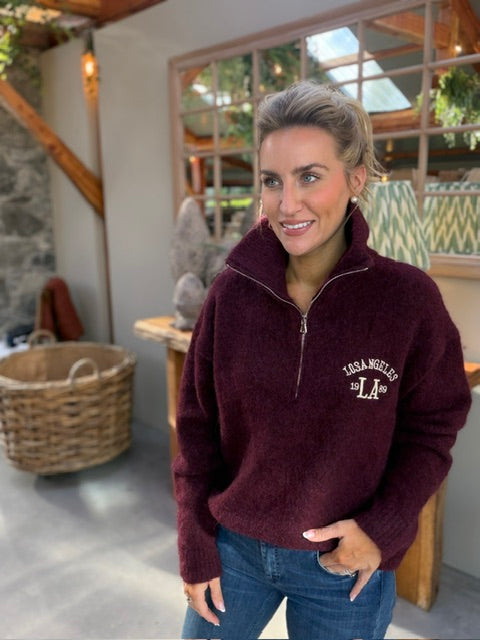 Burgundy Quarter Zip