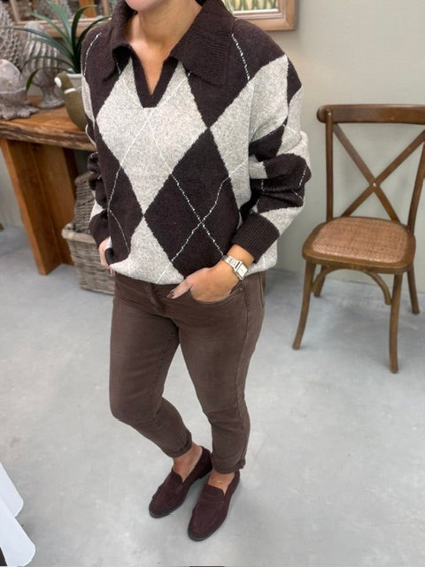 Brown Mom Fit Jeans