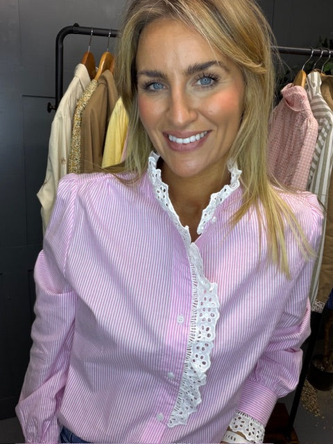 Bubble-gum Ruffle Shirt