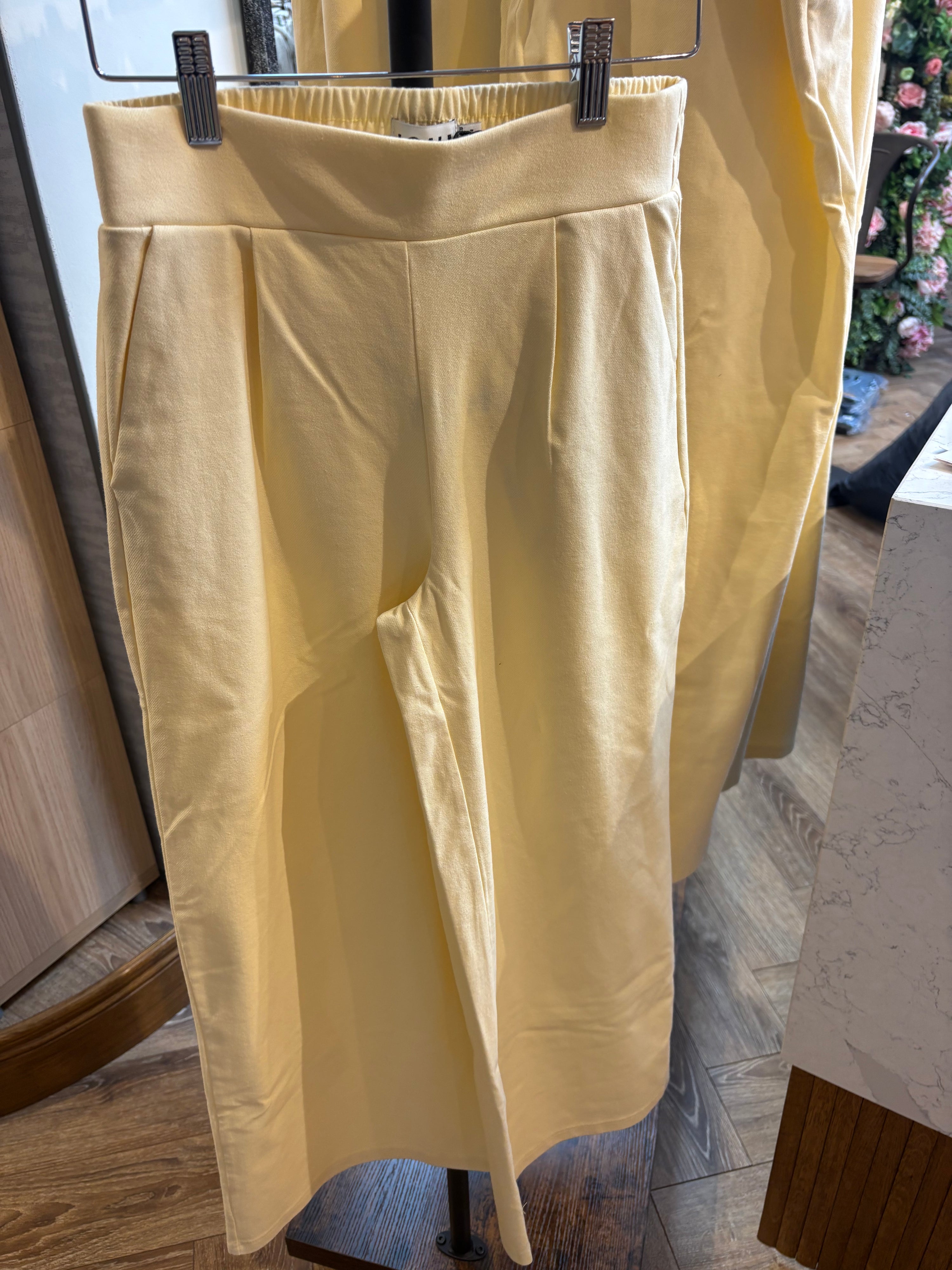 ICHI Kate Denim Trousers - Almond Oil