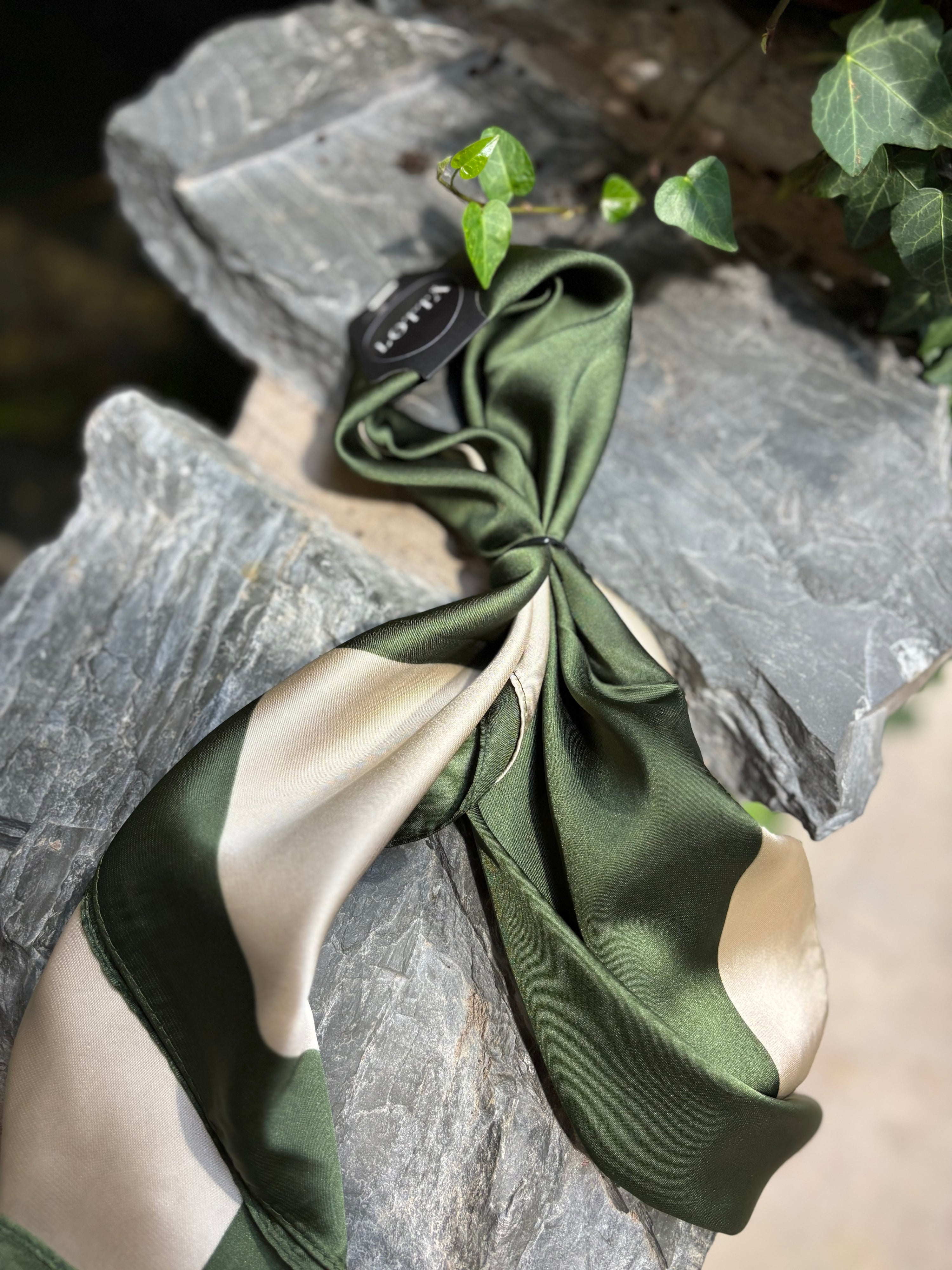 Lotta- Green And Cream Stripe