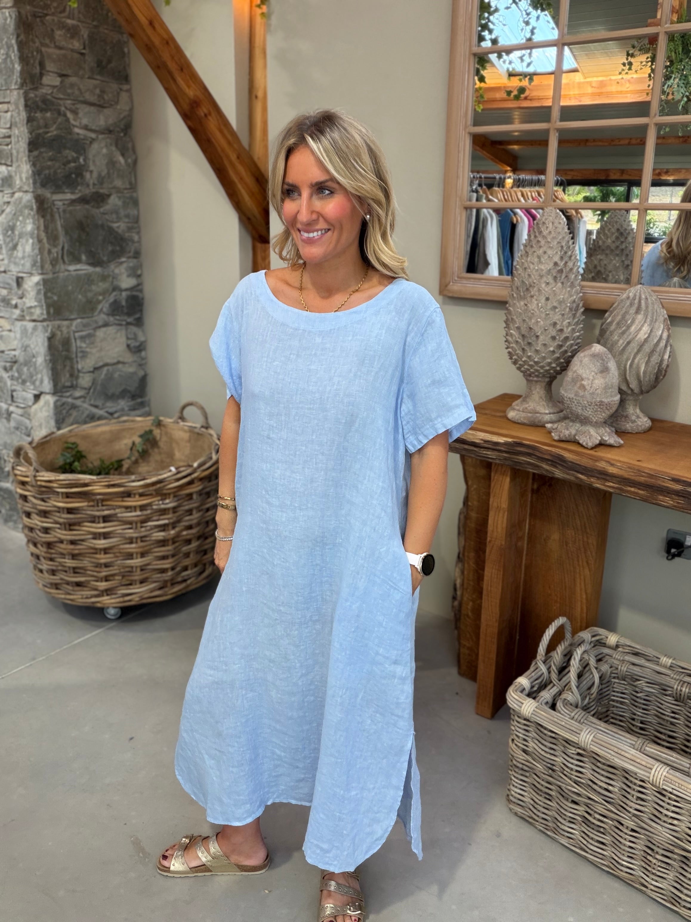Janey Maxi Dress - Ice Blue