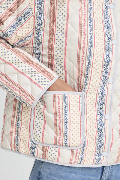 Ichi - IhLivanta Jacket -Teaberry Stripe