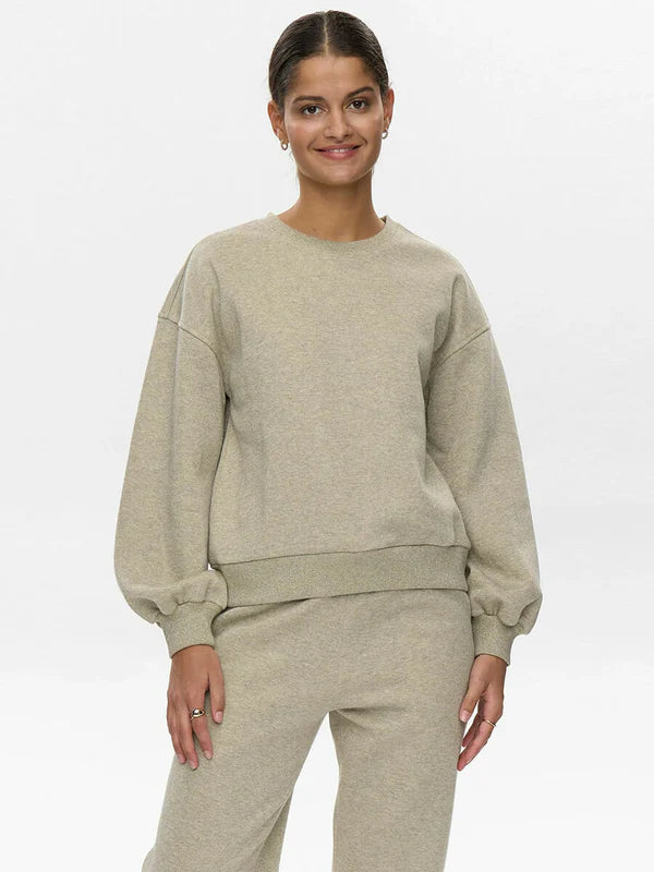 Numph NUcalli Sweatshirt - Cream Melange