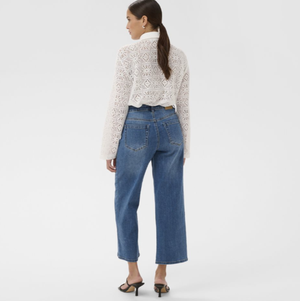 Kaffe Brook Cropped High Waisted Jeans