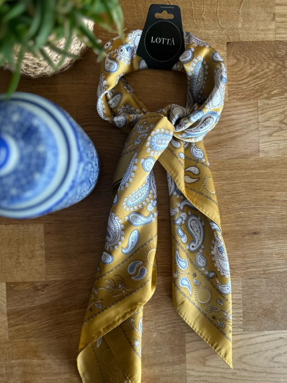 LOTTA Mustard Paisley Neck Scarf