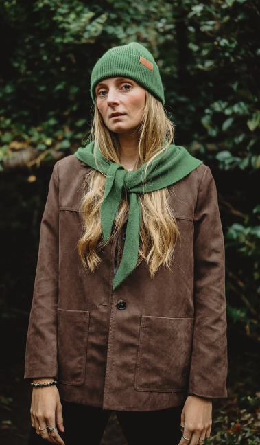LOTTA Meadow Green Triangle Wool Scarf