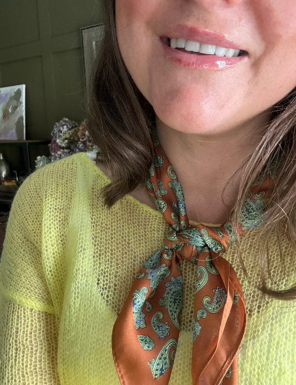 LOTTA Copper Pipe Paisley Neck Scarf
