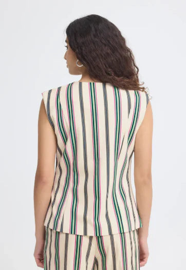 ICHI Kate Print Wasitcoat