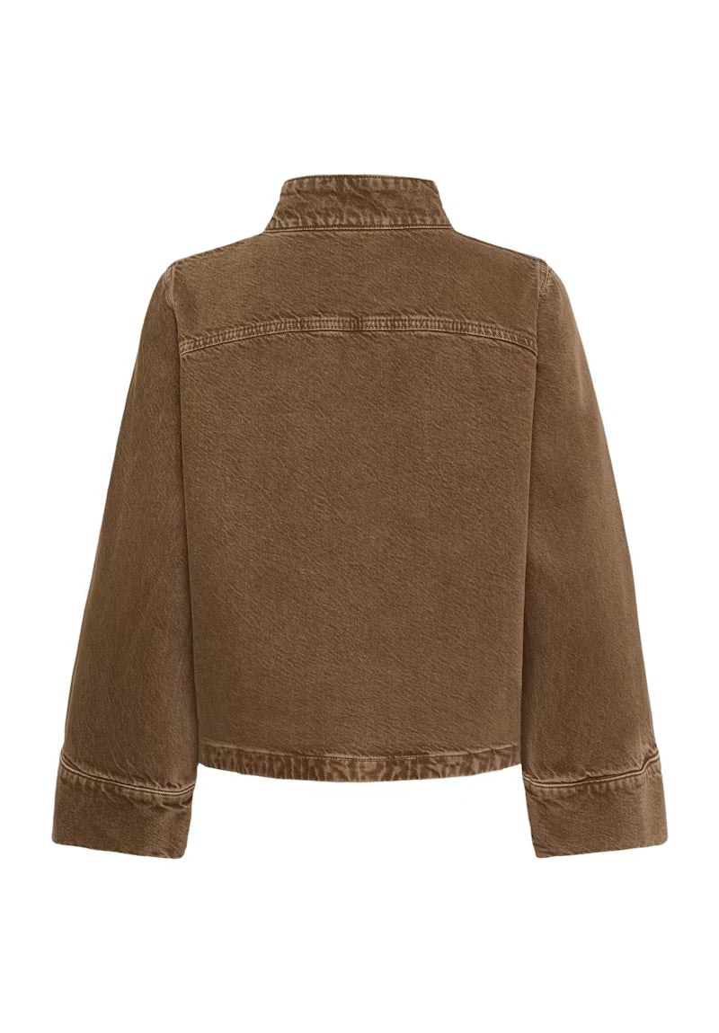 My Essential Wardrobe- Abby Boxy Shirt- Tobacco Brown